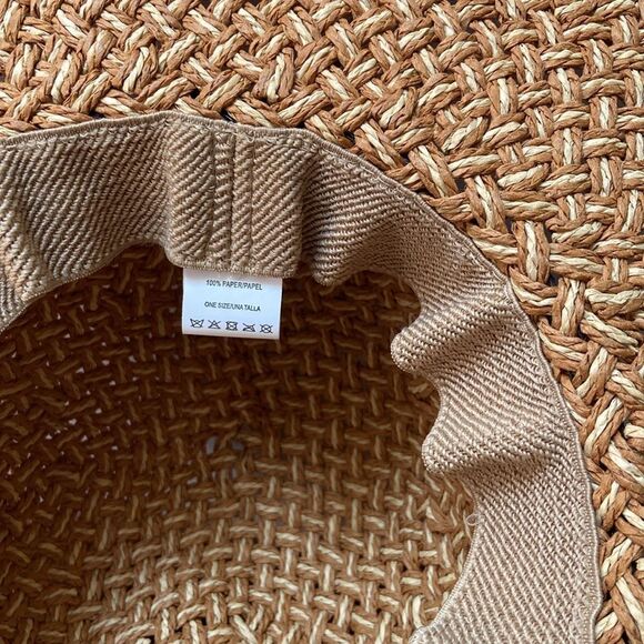Woven Straw Hat with Beaded Band - Picture 5 of 9